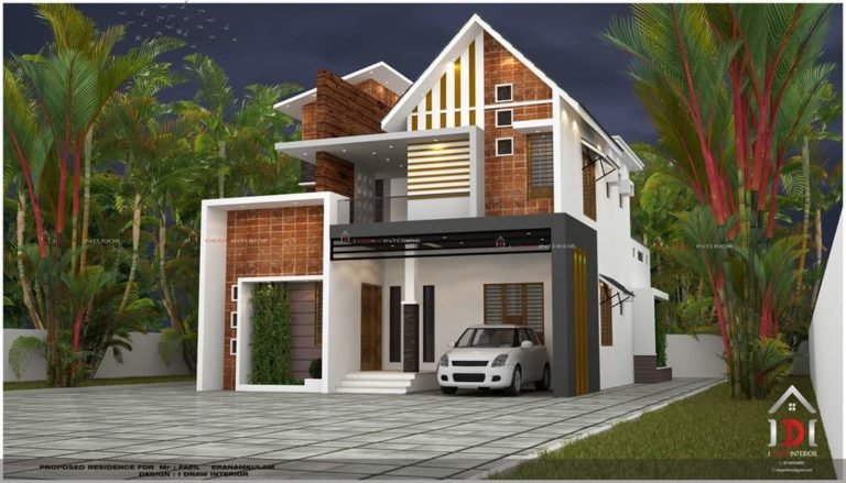 4 Bedroom Fusion Style Two Floor Modern Home and Plan