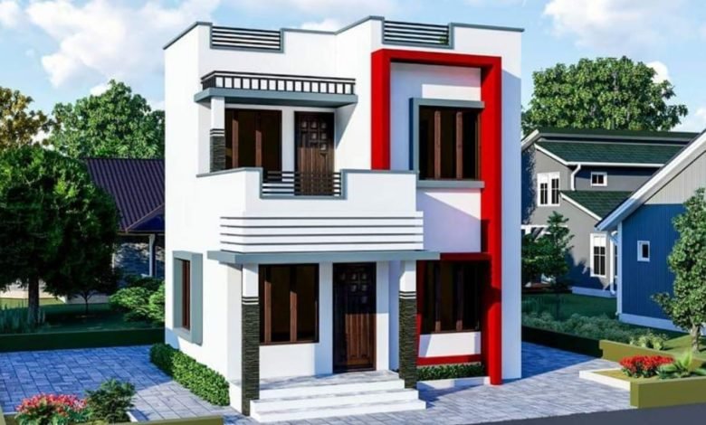 950 Square Feet 3 Bedroom Modern Low Cost Two Floor House and Plan