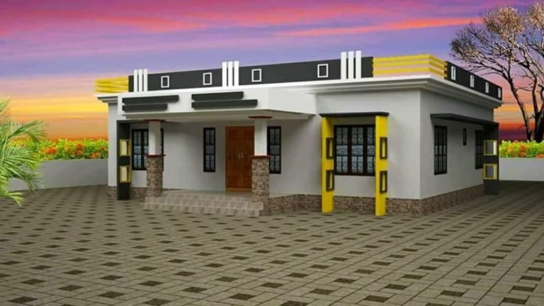 1000 Square Feet 3 Bedroom Single Floor Modern House and Plan