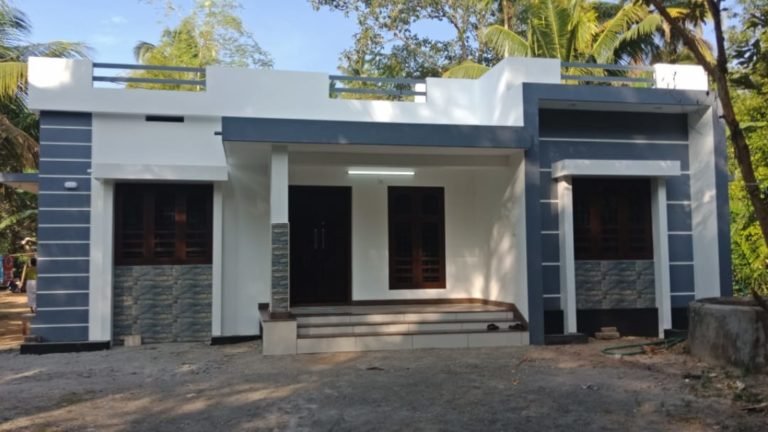 1100 Square Feet 3 Bedroom Single Floor Modern House and Plan
