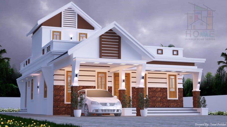 1162 Square Feet 2 Bedroom Mixed Roof Modern Beautiful Home