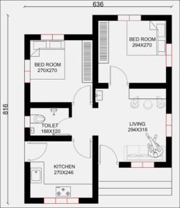 500 Square Feet 2 Bedroom Contemporary Style Modern House For 11 Lack