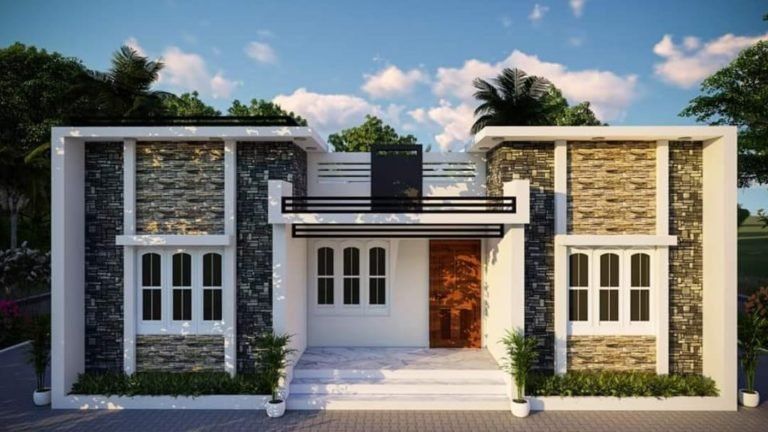 1200 Square Feet 3 Bedroom Modern Single Floor House and Plan