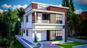 1280 Square Feet 3 Bedroom Modern Double Floor House and Plan