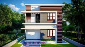 1280 Square Feet 3 Bedroom Modern Double Floor House design and Plan