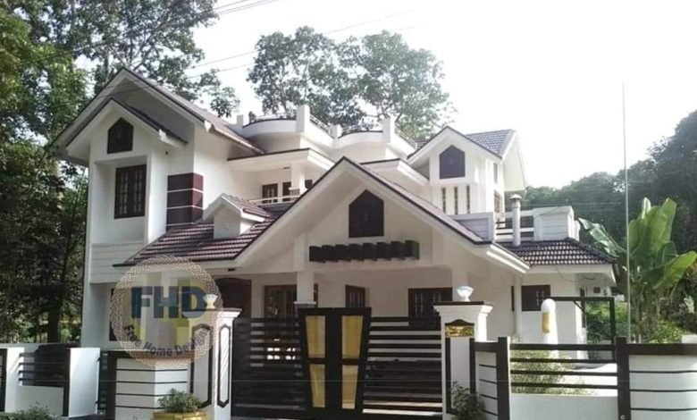 1359 Square Feet 3 Bedroom Kerala Style Two Floor House and Plan