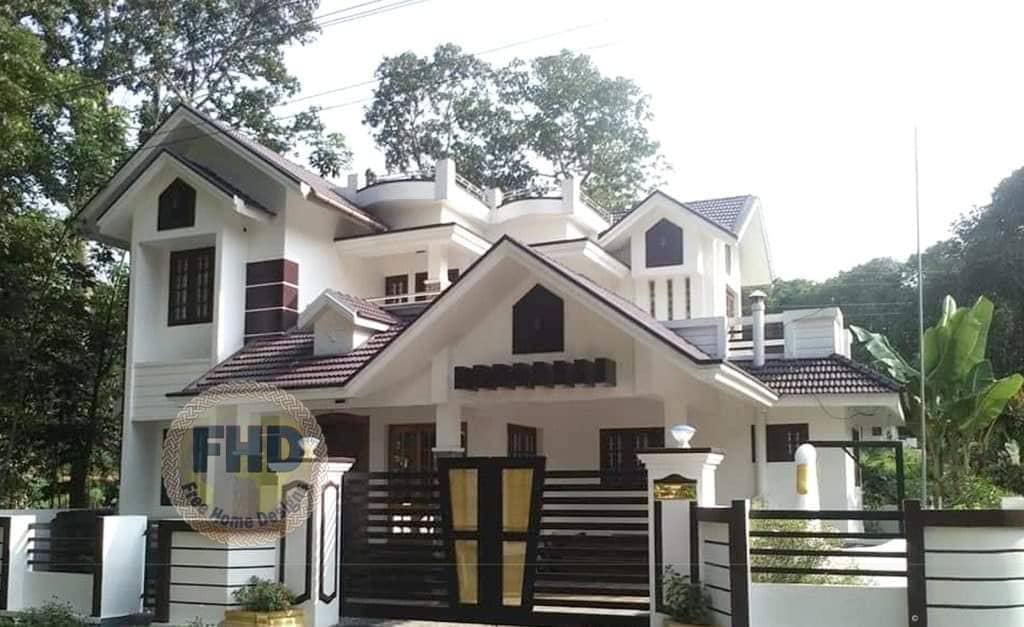 1359 Square Feet 3 Bedroom Kerala Style Two Floor House and Plan