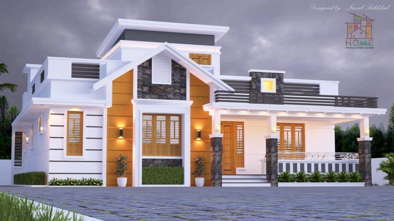 1371 Square Feet 2 Bedroom Modern and Beautiful Single Floor Home