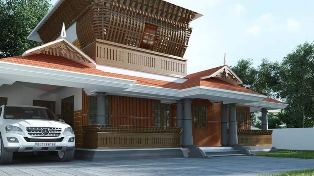 1560 Square Feet 2 Bedroom Traditional Style Double Floor House and Plan