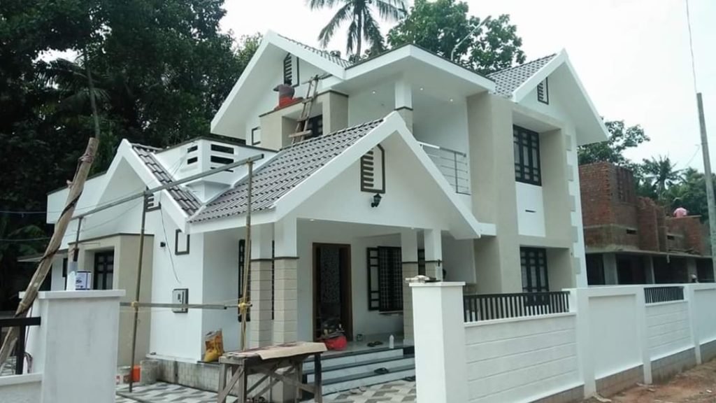 1650 Square Feet 3 Bedroom Colonial Style Double Floor House and Interior