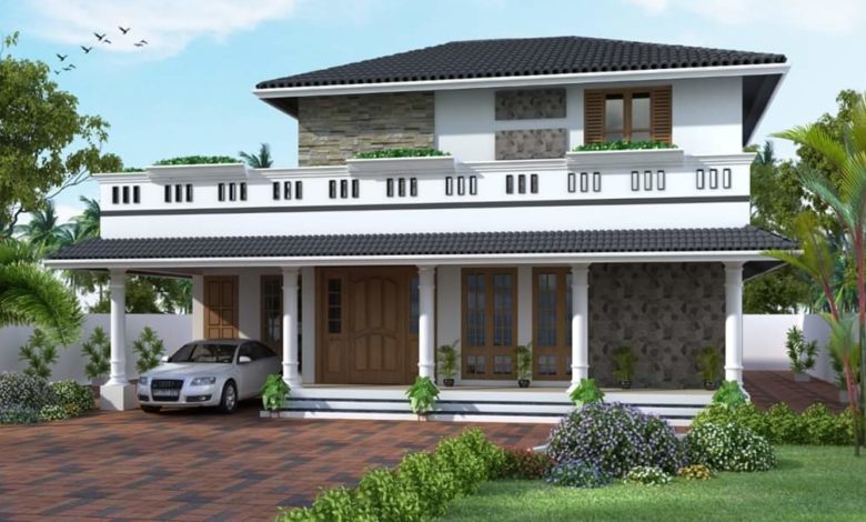 1857 Square Feet 4 Bedroom Traditional Style House and Plan