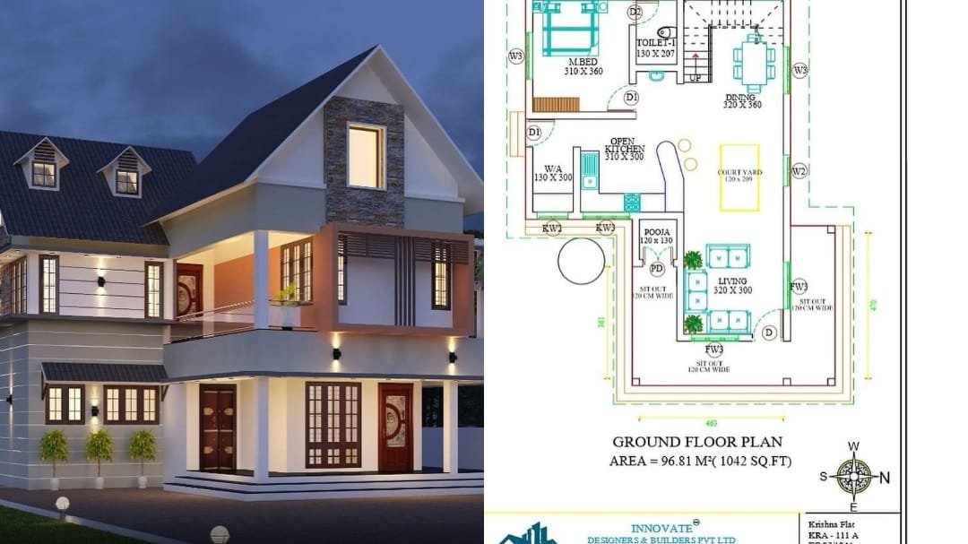 1884 Square Feet 3 Bedroom Colonial Style Modern Home and Plan
