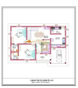 1953 Square Feet 4 Bedroom Contemporary Style Two Floor Home and Plan