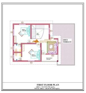 1953 Square Feet 4 Bedroom Contemporary Style Two Floor Home and Plan