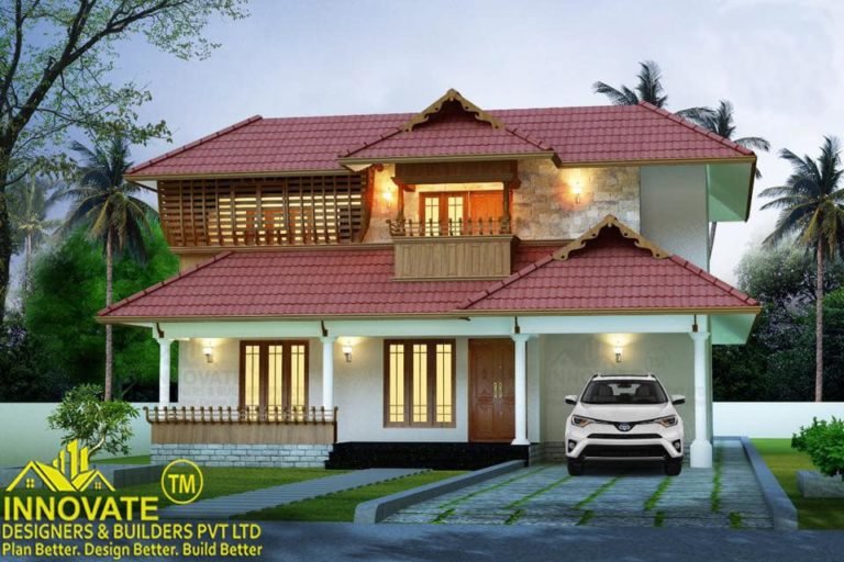 2090 Square Feet 3 Bedroom Traditional Style House Design and Plan