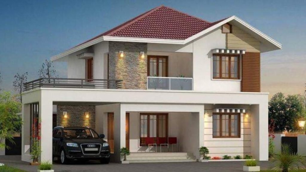 2550 Square Feet 4 Bedroom Colonial Style Home and Plan