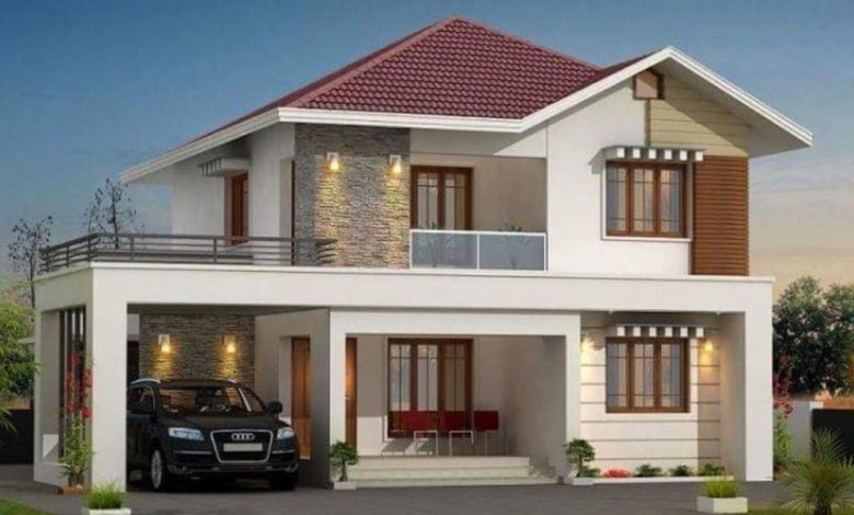 2550 Square Feet 4 Bedroom Colonial Style Home and Plan