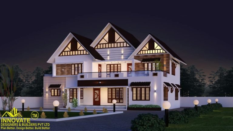 2550 Square Feet 4 Bedroom Colonial Style Two Floor House and Plan