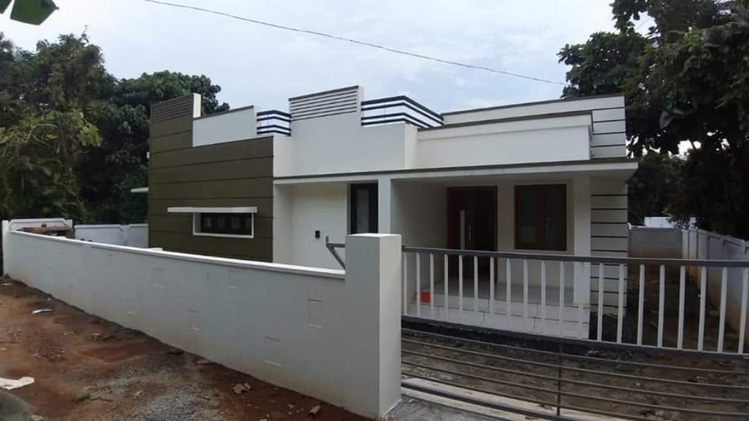 700 Square Feet 2 Bedroom Single Floor Modern Flat Roof House and Interior