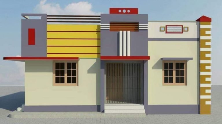 900 Square Feet 2 Bedroom Single Floor Modern Home and Plan
