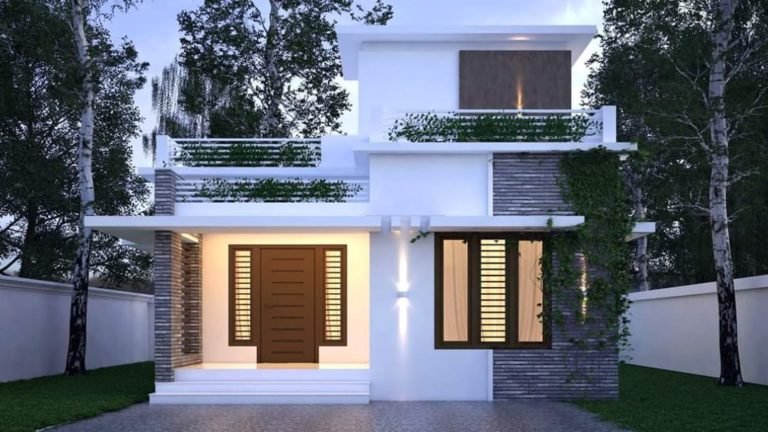 970 Square Feet 2 Bedroom Single Floor Modern House and Plan