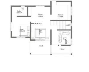 1000 Square Feet 2 Bedroom Single Floor Modern Beautiful House and Plan