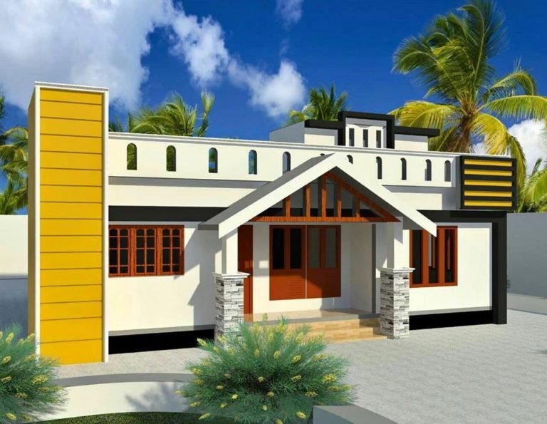 1026 Square Feet 3 Bedroom Single Floor Low Budget House and Plan