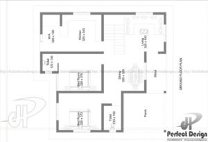 1033 Square Feet 2 Bedroom Traditional Style Beautiful House and Plan