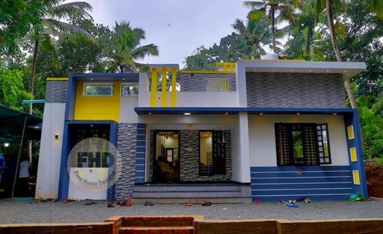 1050 Square Feet 3 Bedroom Single Floor Modern House and Plan