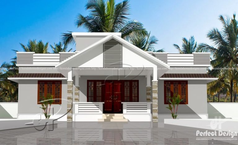 1182 Square Feet 3 Bedroom Traditional Style Single Floor House and Plan