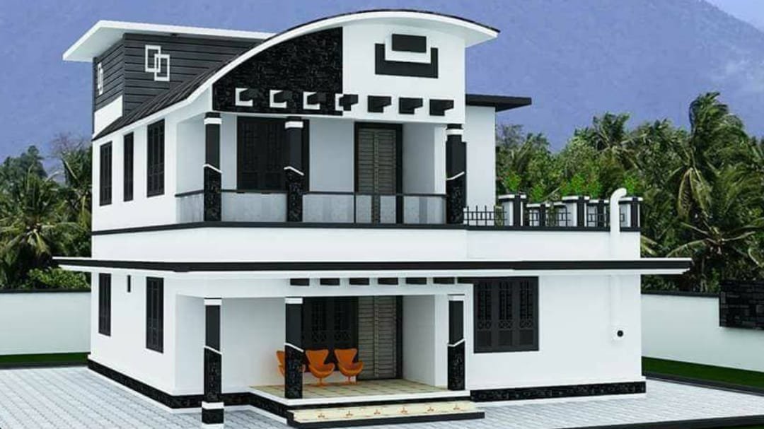 1672 Square Feet 4 Bedroom Contemporary Style Modern Two Floor Home and Plan