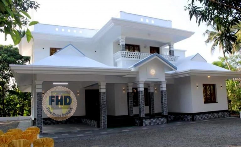 2430 Square Feet 4 Bedroom Traditional Style Double Floor House and Plan