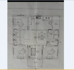 1250 Square Feet 3 Bedroom Single Floor Modern House and Plan