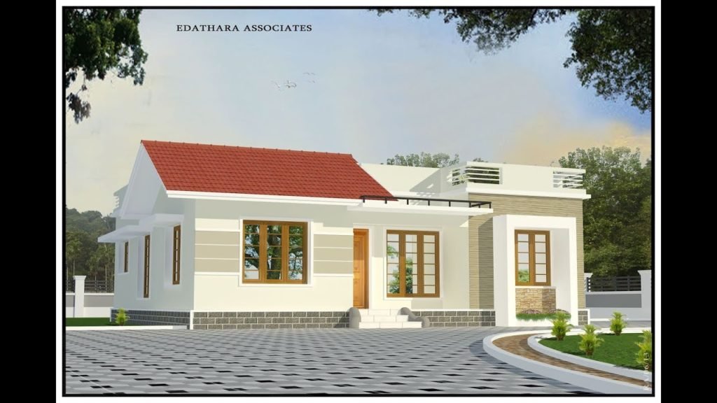 1000 Square Feet 3 Bedroom Single Floor Low Cost House and Plan
