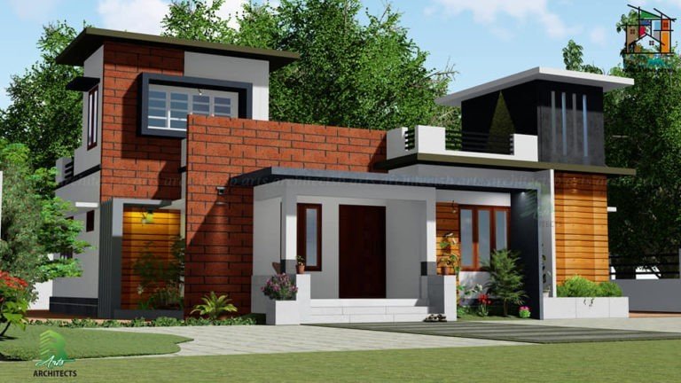 1132 Square Feet 3 Bedroom Single Floor Modern House Design