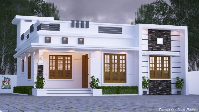 1174 Square Feet 3 Bedroom Single Floor Modern Beautiful House Design