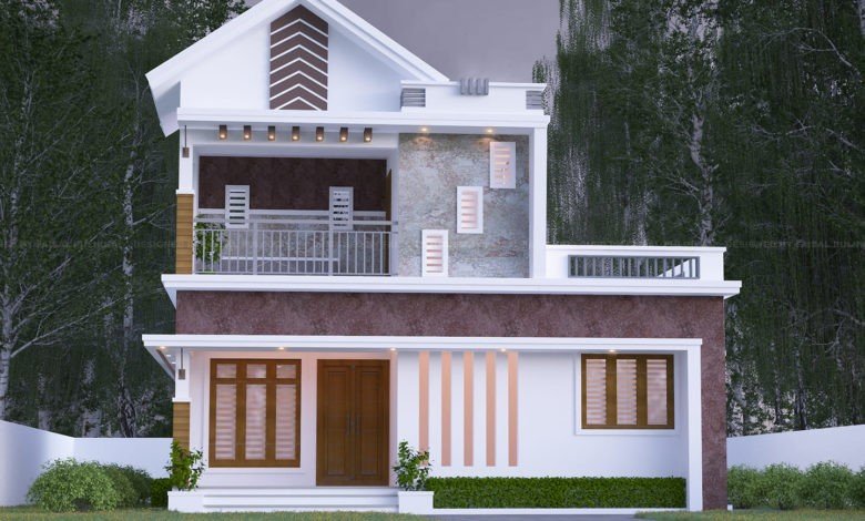 1200 Square Feet 2 Bedroom Modern Two Floor House Design