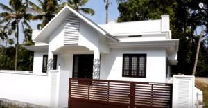 1250 Square Feet 3 Bedroom Single Floor Kerala Style House and Plan