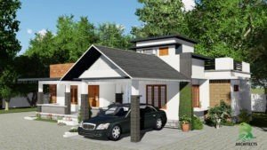 1132 Square Feet 3 Bedroom Single Floor Modern House Design