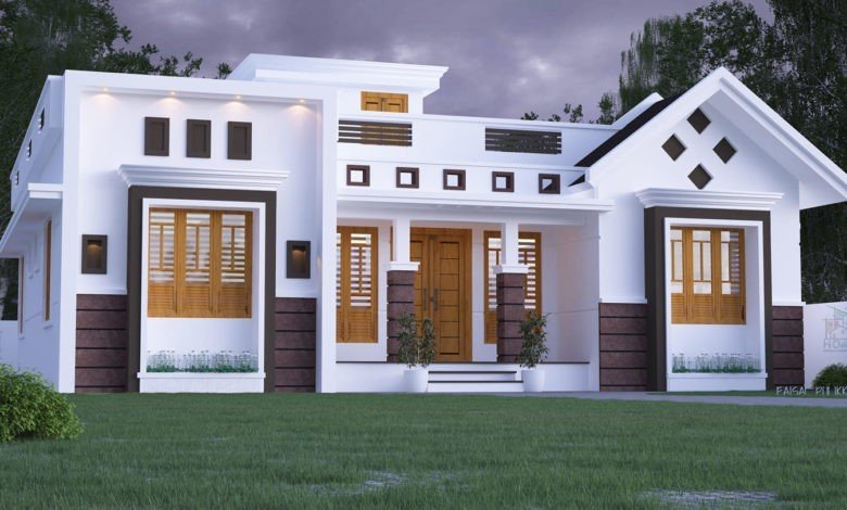 1434 Square Feet 3 Bedroom Single Floor Fusion Style Modern House Design