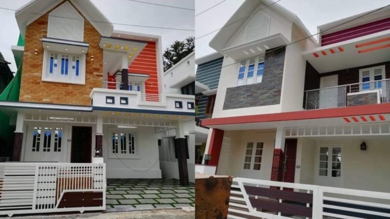 1500 Square Feet 3 Bedroom Contemporary Style Double Floor House at 3 Cent Plot