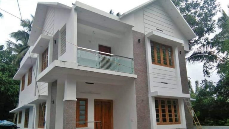 2000 Sq Ft 4 BHK Double Floor Modern House at 5 Cent Plot