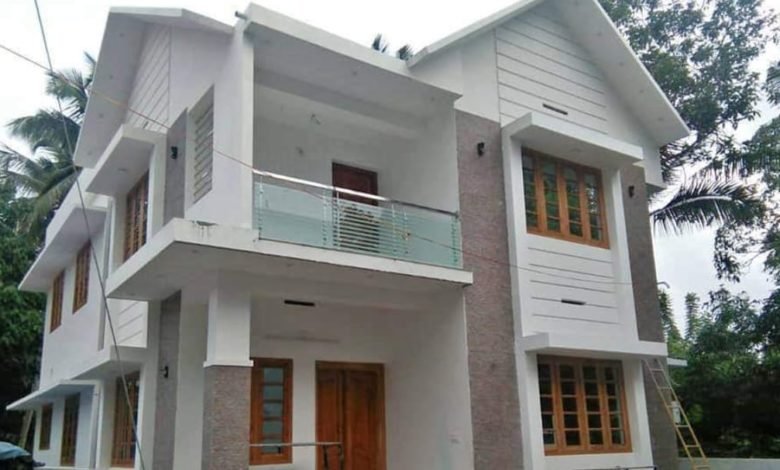 2000 Sq Ft 4 BHK Double Floor Modern House at 5 Cent Plot