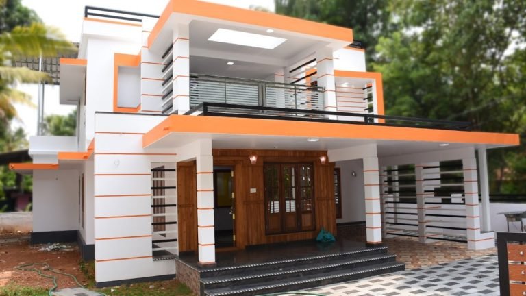 2600 Square Feet 4 Bedroom Contemporary Style Home at 8.5 Cent Plot