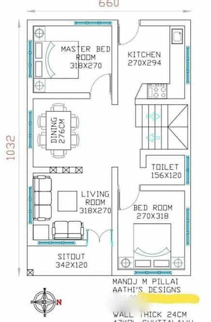 700 Square Feet 2 Bedroom Single Floor House And Plan, Cost 10 Lacks - Home  Pictures