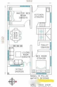 800 Square Feet 2 Bedroom Single Floor Modern Beautiful House and Free Plan
