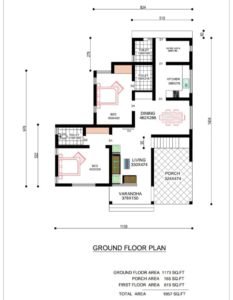 1950 Square Feet 4 Bedroom Simple Contemporary Home Design & free plan