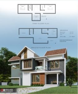 1311 Square Feet 4 Bedroom Fusion Style Modern Home Plan