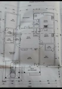 1302 Square Feet 3BHK Contemporary Style Single Floor Modern House and Plan