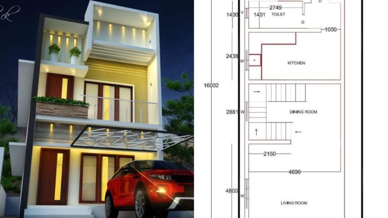 1350 Square Feet 3 Bedroom Modern Two Floor Home at 2 Cent Plot, Free Plan
